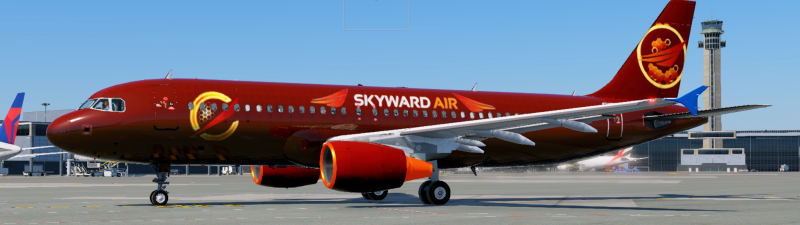 Skyward Air Virtual A320 in house livery